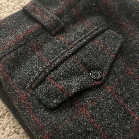 Woolrich Vintage 90s Wool Hunting Pants Trousers Red Plaid Mens 32 - Picture 7 of 12